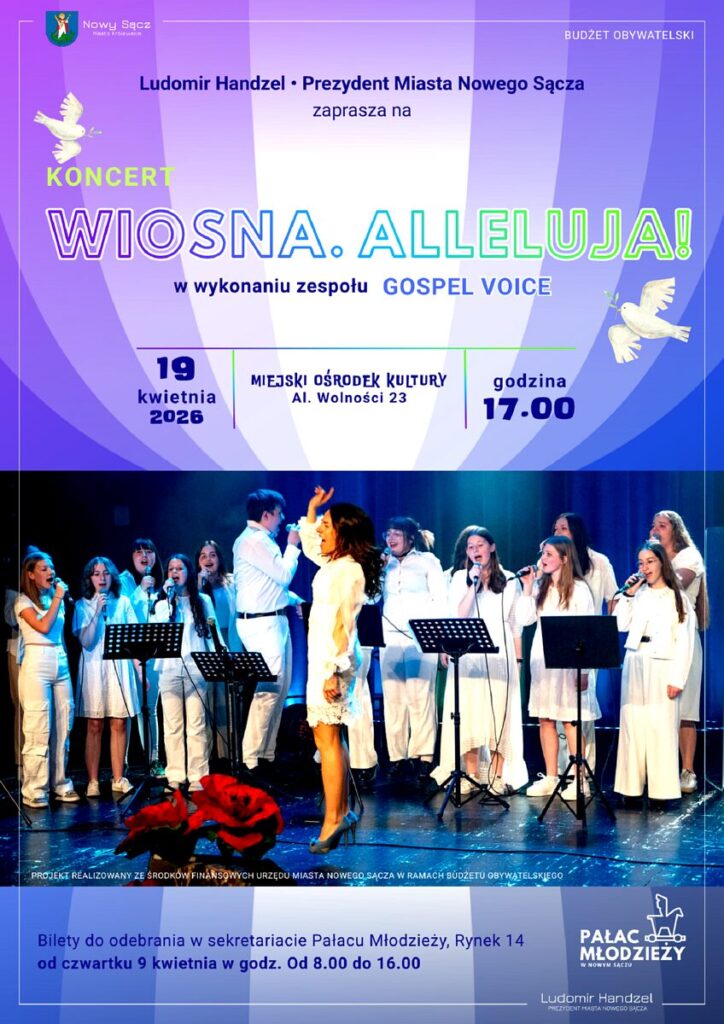 Plakat Koncert wiosna. alleluja
